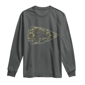 Arrowhead Hunter Native American Camouflage USA Flag Long Sleeve Shirt