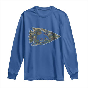 Arrowhead Hunter Native American Camouflage USA Flag Long Sleeve Shirt