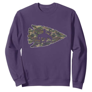Arrowhead Hunter Native American Camouflage USA Flag Sweatshirt