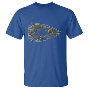 Arrowhead Hunter Native American Camouflage USA Flag T Shirt