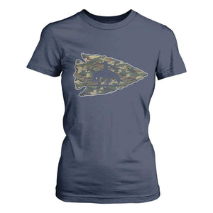 Arrowhead Hunter Native American Camouflage USA Flag T Shirt For Women
