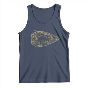 Arrowhead Hunter Native American Camouflage USA Flag Tank Top