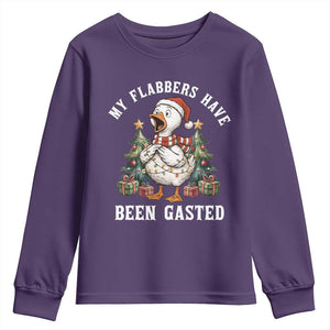 My Flabbers Have Been Gasted Youth Sweatshirt Funny Goose Christmas TS14 Purple Print Your Wear
