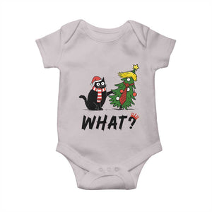 Black Cat What Christmas Baby Onesie Anti Trump Protest TS14 Ice Gray Print Your Wear
