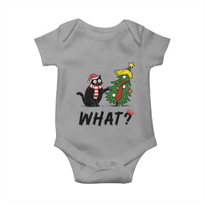 Black Cat What Christmas Baby Onesie Anti Trump Protest TS14 Sport Gray Print Your Wear