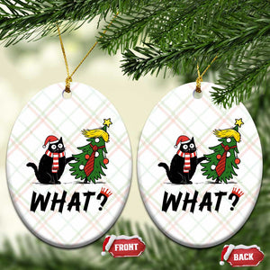 Black Cat What Christmas Ceramic Ornament Anti Trump Protest TS14 Print Your Wear