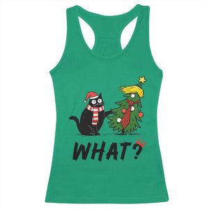 Black Cat What Christmas Racerback Tank Top Anti Trump Protest TS14 Irish Green Print Your Wear