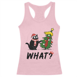 Black Cat What Christmas Racerback Tank Top Anti Trump Protest TS14 Light Pink Print Your Wear