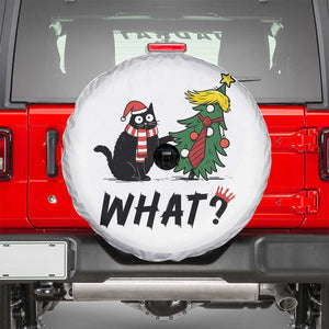 Black Cat What Christmas Spare Tire Cover Anti Trump Protest TS14 White Print Your Wear