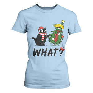 Black Cat What Christmas T Shirt For Women Anti Trump Protest TS14 Light Blue Print Your Wear