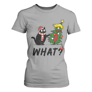 Black Cat What Christmas T Shirt For Women Anti Trump Protest TS14 Sport Gray Print Your Wear