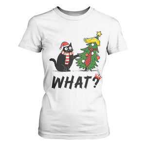 Black Cat What Christmas T Shirt For Women Anti Trump Protest TS14 White Print Your Wear