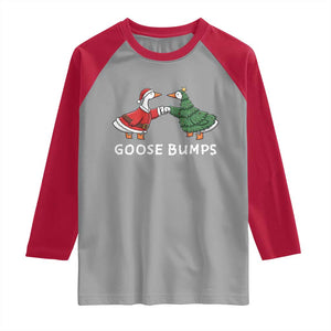 Christmas Goose Bumps Holiday Season Raglan Shirt TS14 Sport Gray Red Print Your Wear