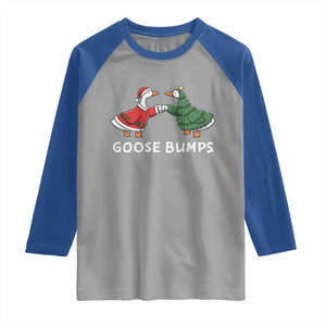 Christmas Goose Bumps Holiday Season Raglan Shirt TS14 Sport Gray Royal Print Your Wear