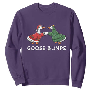 Christmas Goose Bumps Holiday Season Sweatshirt TS14 Purple Print Your Wear