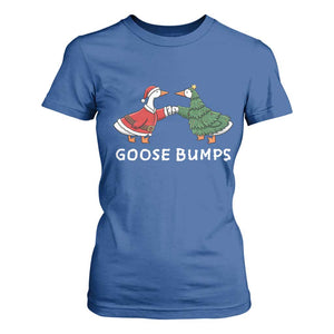 Christmas Goose Bumps Holiday Season T Shirt For Women TS14 Royal Blue Print Your Wear