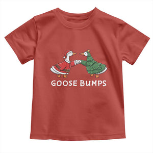 Christmas Goose Bumps Holiday Season Toddler T Shirt TS14 Red Print Your Wear