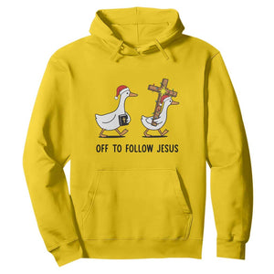Christian Christmas Goose Hoodie Off To Follow Jesus TS14 Daisy Print Your Wear