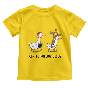 Christian Christmas Goose Toddler T Shirt Off To Follow Jesus TS14 Daisy Print Your Wear