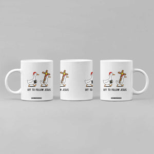 Christian Christmas Goose Coffee Mug Off To Follow Jesus TS14 Print Your Wear