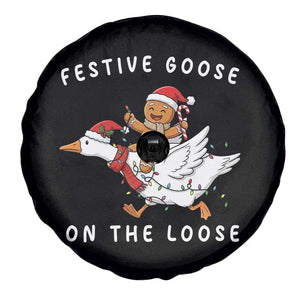 Festive Goose On The Loose Christmas Spare Tire Cover Funny Goose Gingerbread Xmas TS14 Print Your Wear