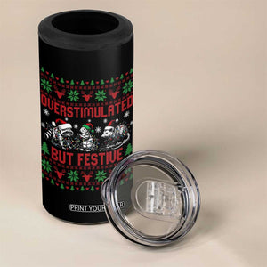 Possum Christmas 4 in 1 Can Cooler Tumbler Funny Overstimulated But Festive TS14 Print Your Wear