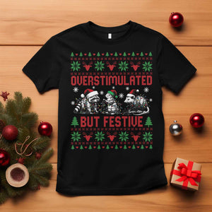 Possum Christmas T Shirt Funny Overstimulated But Festive TS14 Black Print Your Wear