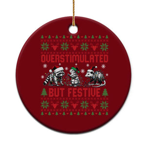 Possum Christmas Ceramic Ornament Funny Overstimulated But Festive TS14 1pc Red Print Your Wear