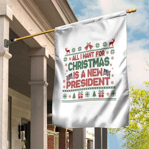 All I Want For Christmas Is A New President Garden Flag Funny Democrat Christmas TS14 Print Your Wear