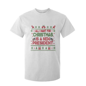 All I Want For Christmas Is A New President T Shirt For Kid Funny Democrat Christmas TS14 White Print Your Wear