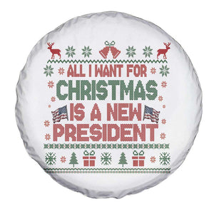 All I Want For Christmas Is A New President Spare Tire Cover Funny Democrat Christmas TS14 Print Your Wear