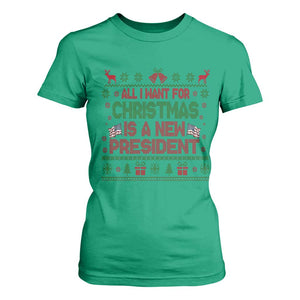All I Want For Christmas Is A New President T Shirt For Women Funny Democrat Christmas TS14 Irish Green Print Your Wear