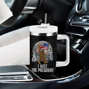 Funny Bigfoot Christmas Political Meme Tumbler With Handle I Hate The President TS14 Print Your Wear