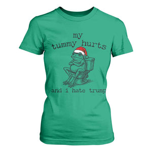 Funny Frog Christmas T Shirt For Women My Tummy Hurts And I Hate Trump TS14 Irish Green Print Your Wear