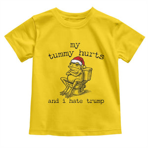 Funny Frog Christmas Toddler T Shirt My Tummy Hurts And I Hate Trump TS14 Daisy Print Your Wear