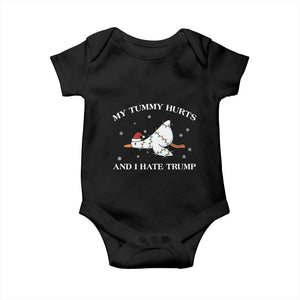 Funny Goose Christmas Baby Onesie My Tummy Hurts And I Hate Trump TS14 Black Print Your Wear