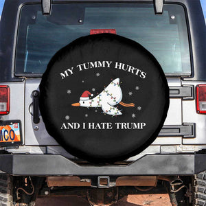 Funny Goose Christmas Spare Tire Cover My Tummy Hurts And I Hate Trump TS14 No hole Black Print Your Wear