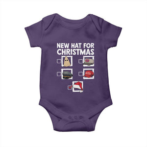 Funny Political Christmas Baby Onesie Old Hat New Hat TS14 Purple Print Your Wear