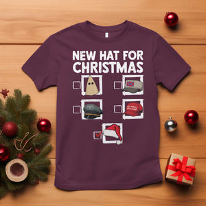 Funny Political Christmas T Shirt Old Hat New Hat TS14 Maroon Print Your Wear