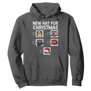 Funny Political Christmas Hoodie Old Hat New Hat TS14 Dark Heather Print Your Wear