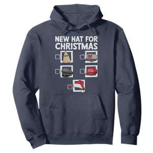 Funny Political Christmas Hoodie Old Hat New Hat TS14 Navy Print Your Wear