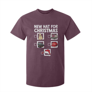 Funny Political Christmas T Shirt For Kid Old Hat New Hat TS14 Maroon Print Your Wear
