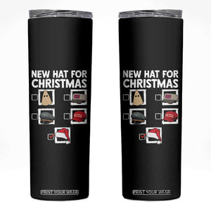 Funny Political Christmas Skinny Tumbler Old Hat New Hat TS14 Black Print Your Wear