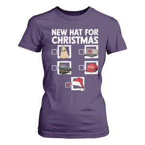 Funny Political Christmas T Shirt For Women Old Hat New Hat TS14 Purple Print Your Wear