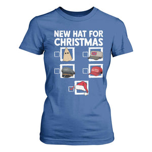Funny Political Christmas T Shirt For Women Old Hat New Hat TS14 Royal Blue Print Your Wear