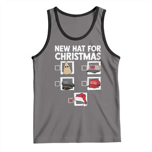 Funny Political Christmas Tank Top Old Hat New Hat TS14 Deep Heather Black Print Your Wear