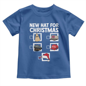 Funny Political Christmas Toddler T Shirt Old Hat New Hat TS14 Royal Blue Print Your Wear