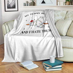 Silly Goose Christmas Throw Blanket My Tummy Hurts And I Hate Trump TS14 Print Your Wear