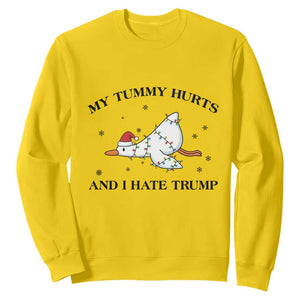 Silly Goose Christmas Sweatshirt My Tummy Hurts And I Hate Trump TS14 Daisy Print Your Wear