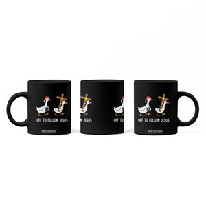 Funny Christmas Christian Goose Coffee Mug Off To Follow Jesus TS14 Print Your Wear